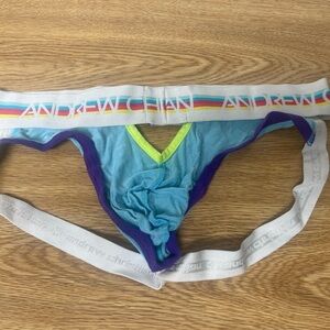 Andrew Christian Vibrant Blue and Purple Jock